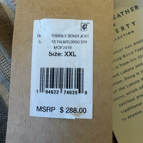 NEW Faherty Good Feather Reversible Bondi Jacket Mens XXL Tribal Primaloft Fall - Picture 16 of 16